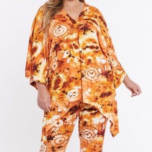 NEW shark bite tie dye top